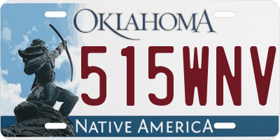 OK license plate 515WNV