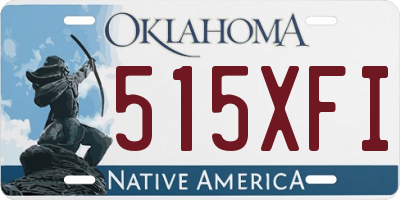 OK license plate 515XFI