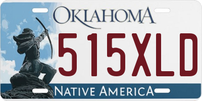 OK license plate 515XLD