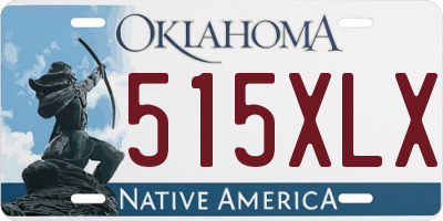 OK license plate 515XLX