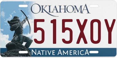 OK license plate 515XOY