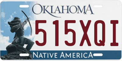 OK license plate 515XQI