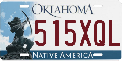 OK license plate 515XQL