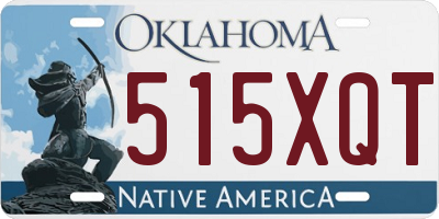 OK license plate 515XQT