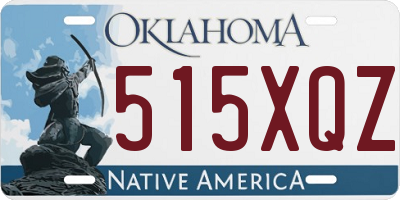 OK license plate 515XQZ