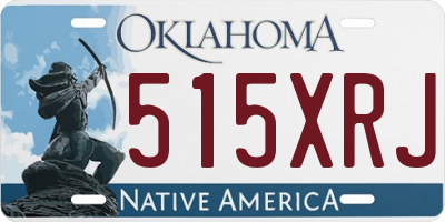OK license plate 515XRJ