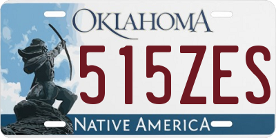 OK license plate 515ZES