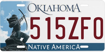 OK license plate 515ZFO