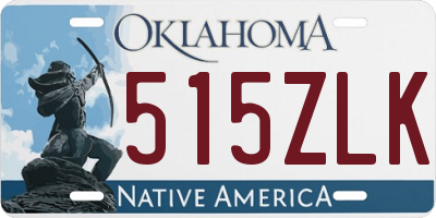 OK license plate 515ZLK