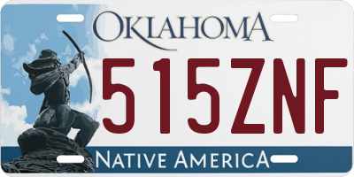OK license plate 515ZNF