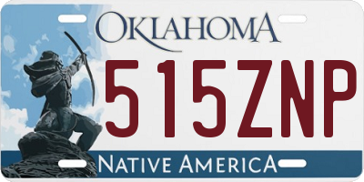 OK license plate 515ZNP