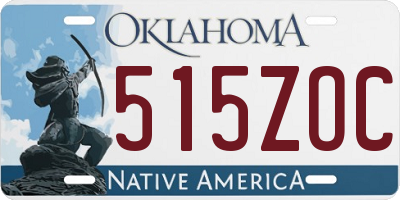 OK license plate 515ZOC