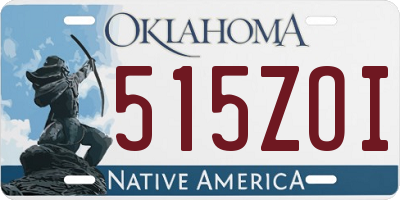 OK license plate 515ZOI