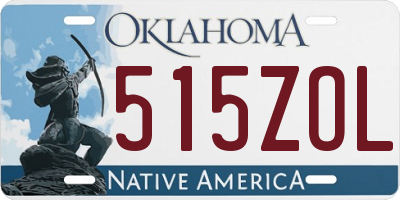 OK license plate 515ZOL