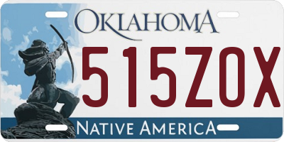 OK license plate 515ZOX
