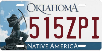 OK license plate 515ZPI