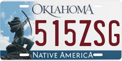 OK license plate 515ZSG