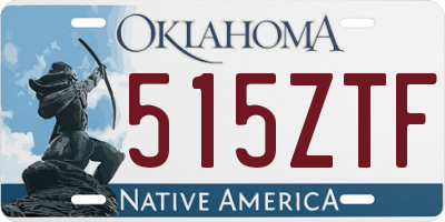 OK license plate 515ZTF
