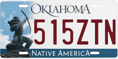 OK license plate 515ZTN