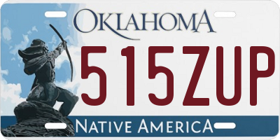 OK license plate 515ZUP