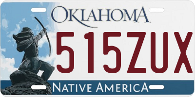 OK license plate 515ZUX