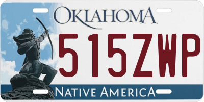 OK license plate 515ZWP