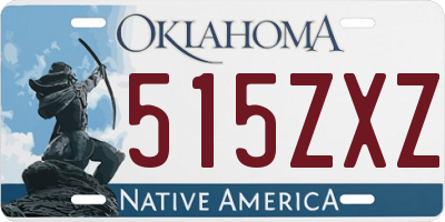 OK license plate 515ZXZ