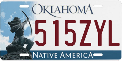 OK license plate 515ZYL