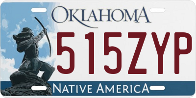 OK license plate 515ZYP