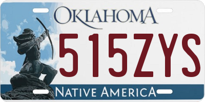 OK license plate 515ZYS