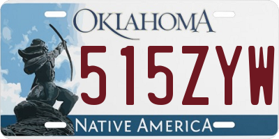 OK license plate 515ZYW