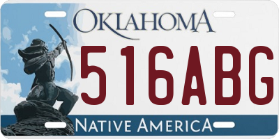 OK license plate 516ABG