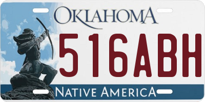 OK license plate 516ABH
