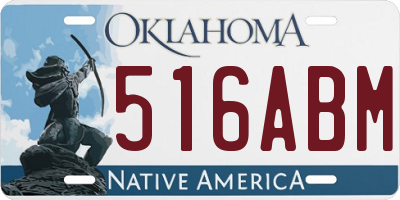 OK license plate 516ABM