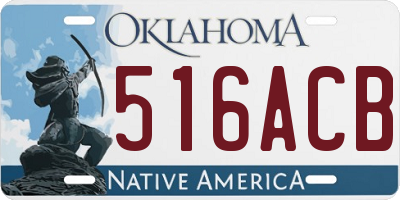 OK license plate 516ACB