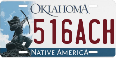OK license plate 516ACH
