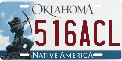 OK license plate 516ACL