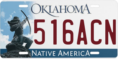 OK license plate 516ACN