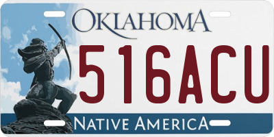 OK license plate 516ACU