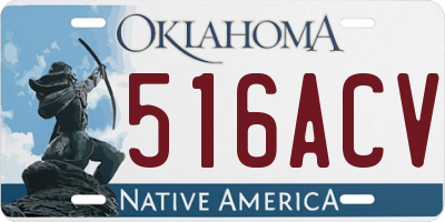 OK license plate 516ACV