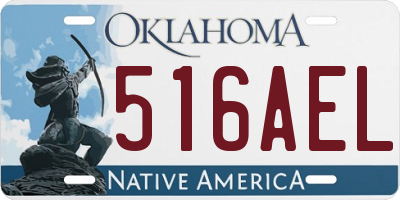 OK license plate 516AEL