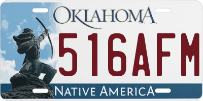 OK license plate 516AFM