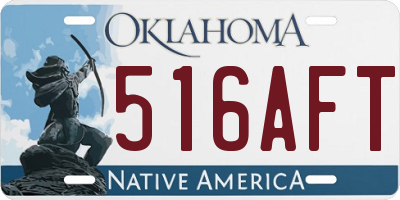 OK license plate 516AFT
