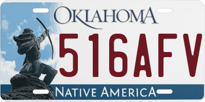 OK license plate 516AFV