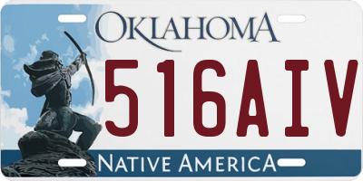 OK license plate 516AIV