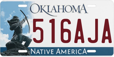 OK license plate 516AJA