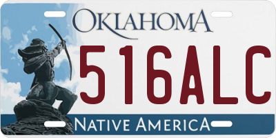 OK license plate 516ALC