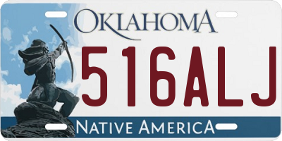 OK license plate 516ALJ