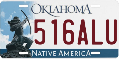 OK license plate 516ALU