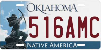 OK license plate 516AMC